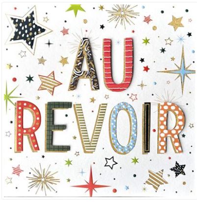Carte double au revoir