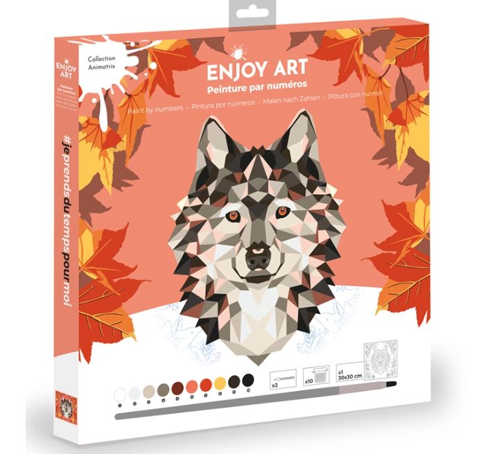 Enjoy art, peinture par numéro loup