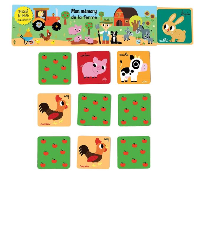 Jeu memory imagier la ferme