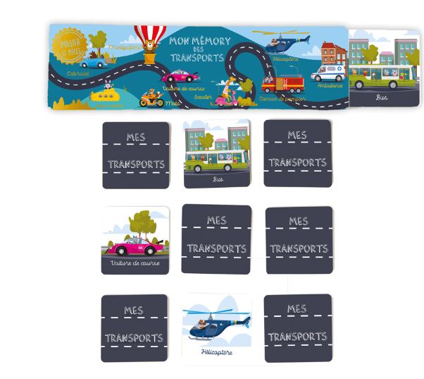 Jeu memory imagier transport