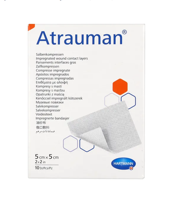 Atrauman dressing with ointment 5 x 5 cm, 10 pcs,