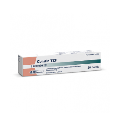 Colistin TZF 1,000,000 IU solution for injection 20 vials