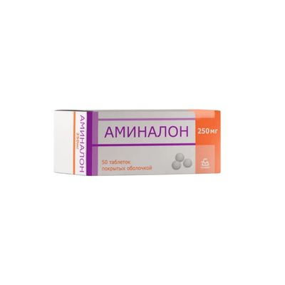 Buy Aminalon 250 mg  (Gamma-Aminobutyric Acid) 50 tablets