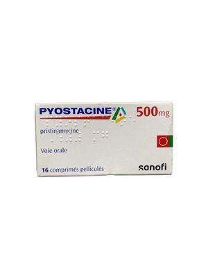 Buy Pyostacine (Pristinamycine) 500mg 16 tab.