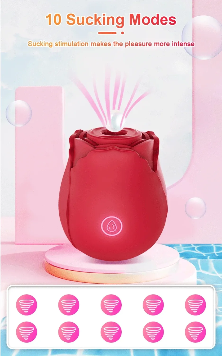 Vivicia Rose Sucking Vibrator