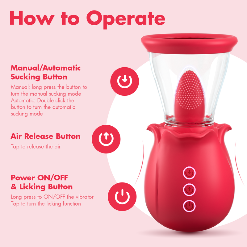 Tongue Twister Rose Vibrator