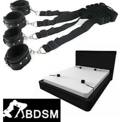 Under Bed Restraints With Padded Leather Cuffs Under Bed Restraints With Padded Leather Cuffs