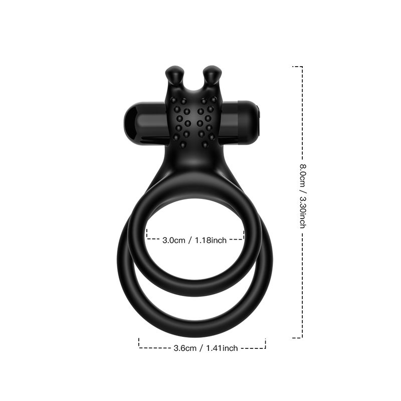 Pleasure Rabbit Double Cock Ring