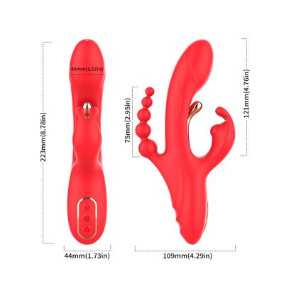 Red Hot Majestic Flapping Rabbit Vibrator
