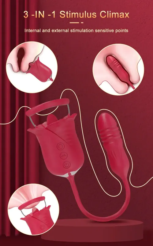 Rose DeLux Pro Suction G-Spot Clitoris Vibrator