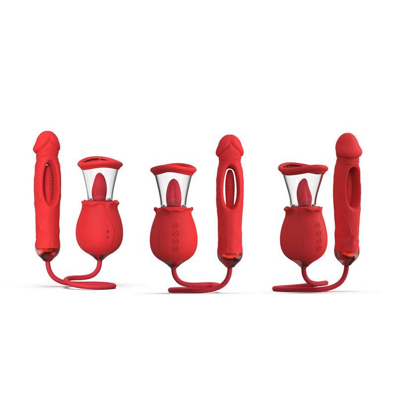 Rose Deluxe Flapping Vibrator