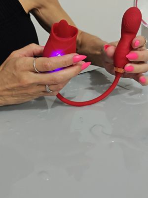 Lickable Luxury 🌹 Pulsating Thrusting Rose Vibrator