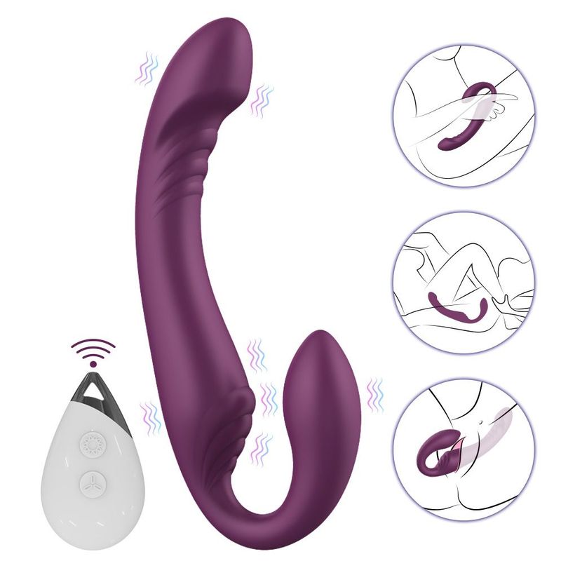 Love Bliss Hunny 360°Rotating Vibrating Strapless Strapon Remote Control Vibrator
