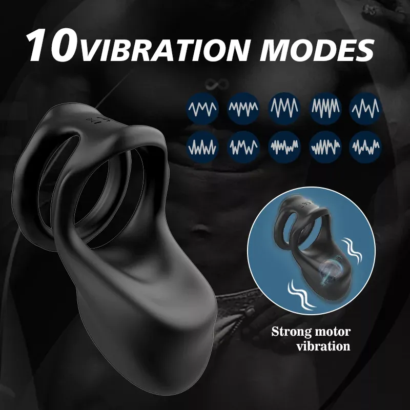 Big Bang Multifunctional Cock Ring Vibrator + Remote Control