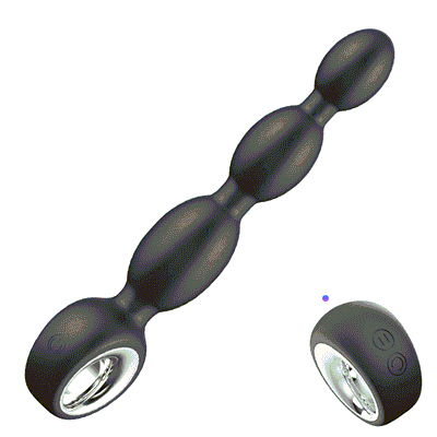 Unisex Vibrating Anal Beads With Ring Remote Control