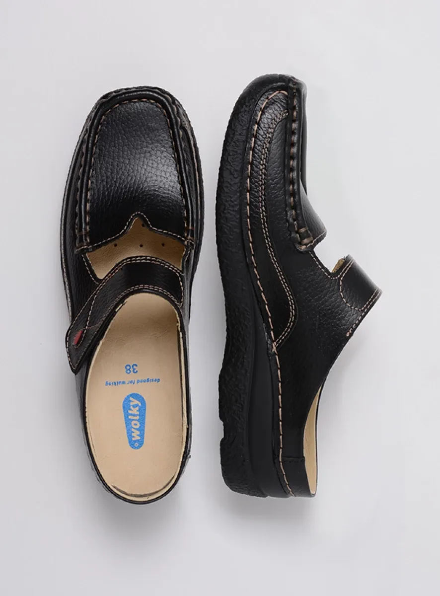 Wolky Roll Slipper Zwart