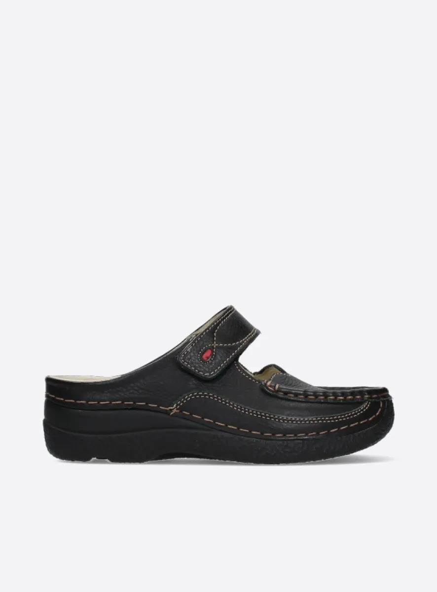 Wolky Roll Slipper Zwart