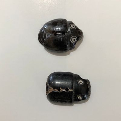 Durango Buttons - Horn Scarab Button - H28