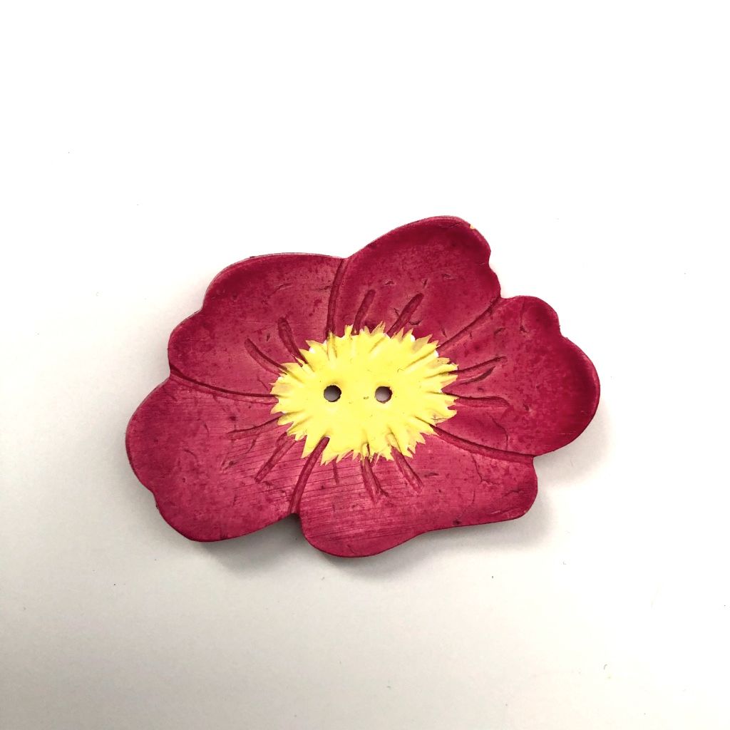 Renaissance - Pink Flower Button, Size: Medium