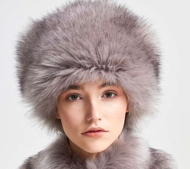 Lovafur - Sofie Faux Fur Russian Hat, Color: Steel Grey Fox