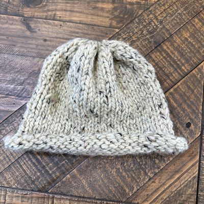 Tweed Super Bulky Rolled Edge Beanie