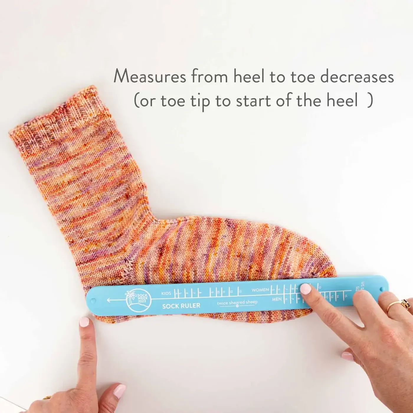 Twice Sheared Sheep - Sock Ruler - Sock Sizing Bracelet Ruler