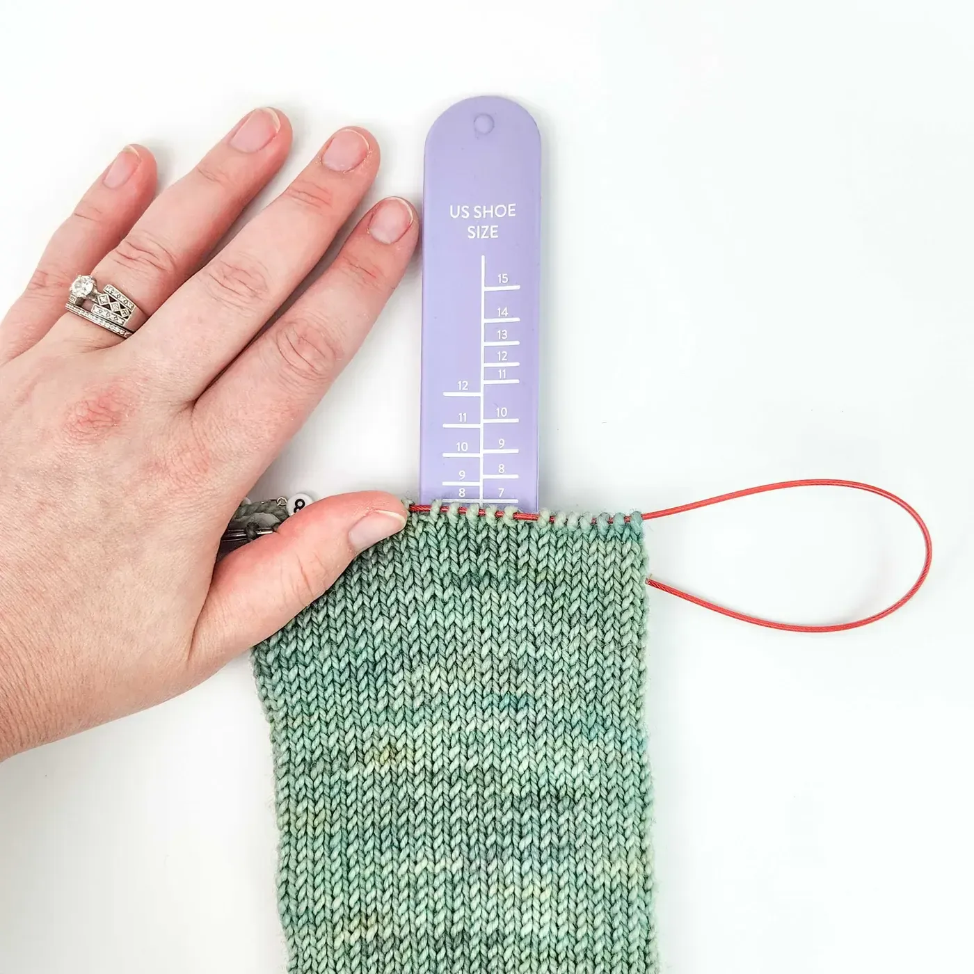 Twice Sheared Sheep - Sock Ruler - Sock Sizing Bracelet Ruler