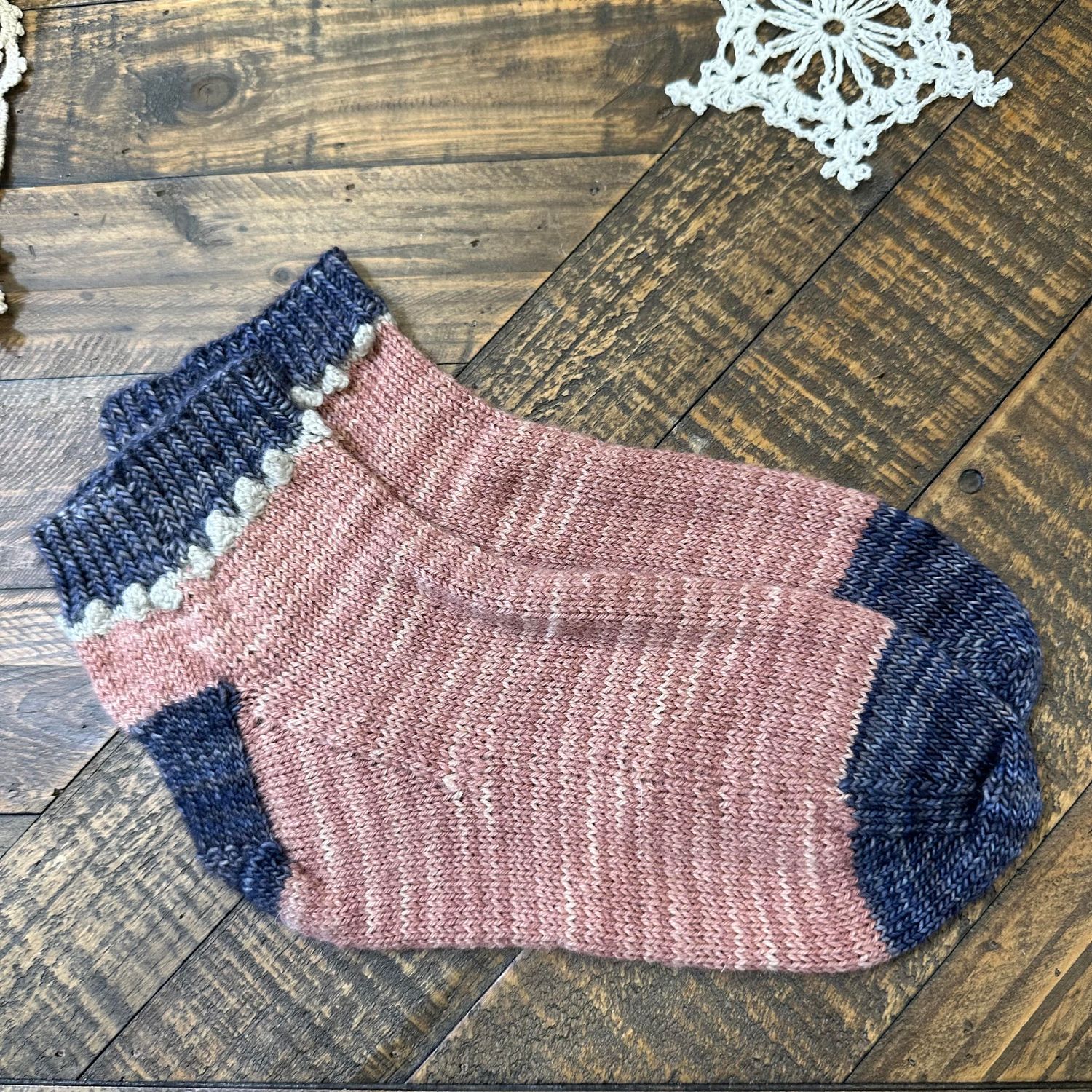 Bobbles and Stripes Shorties Socks