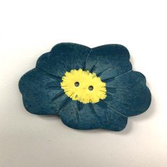 Blue Flower Button
