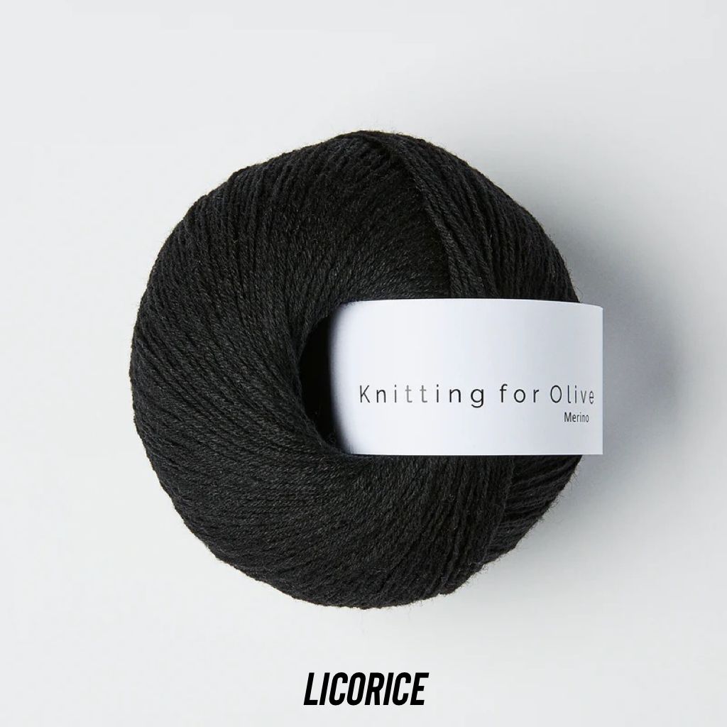 Knitting for Olive - Merino, Color: Licorice - Lakrids, Weight: Fingering