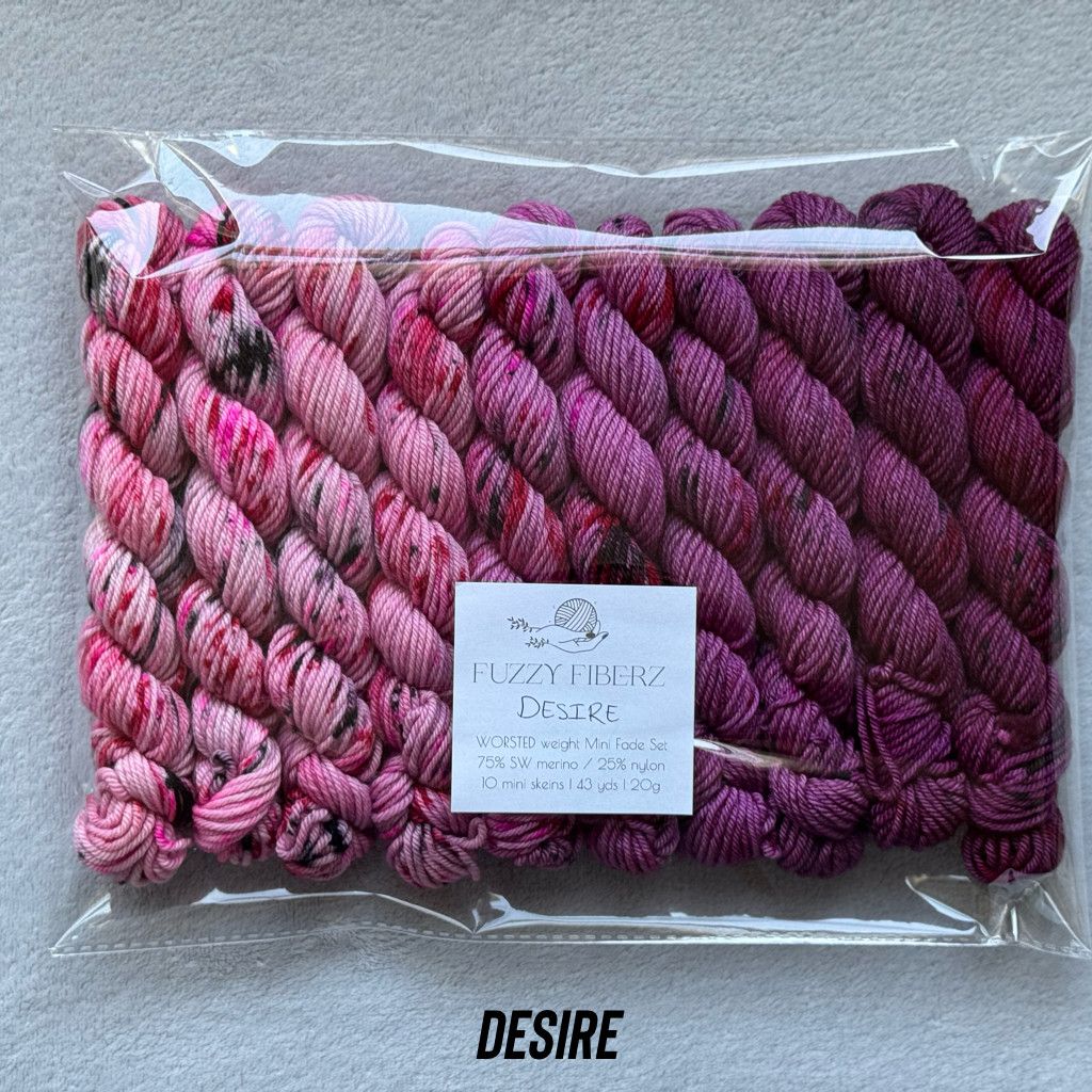 Mini Fade Set - 10 Skein - Worsted - Desire