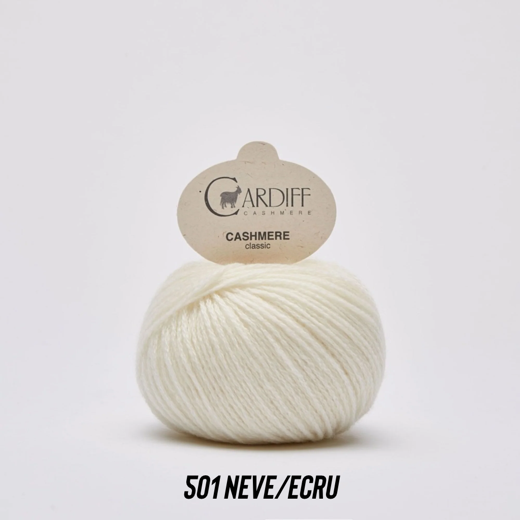 Cardiff Classic, Color: 501 Neve/Ecru, Weight: DK