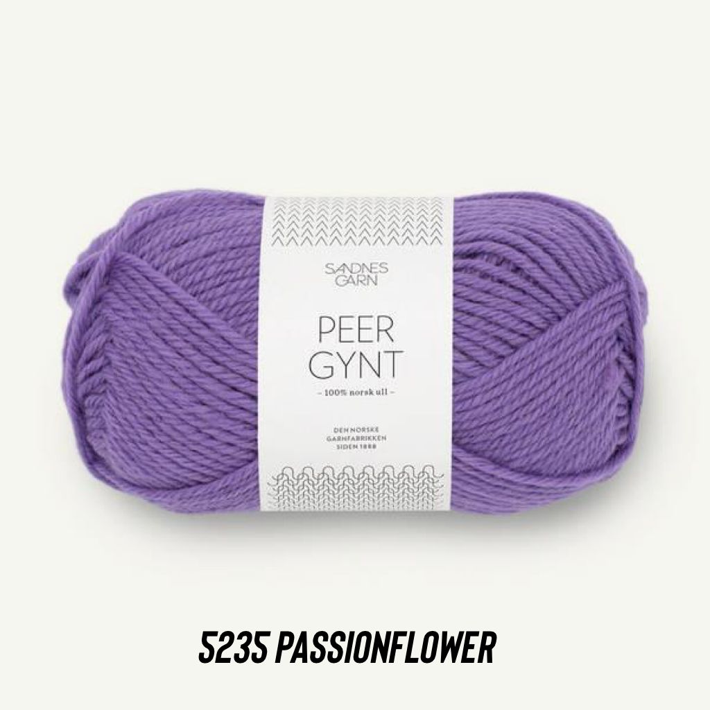 Sandnes - Peer Gynt, Color: Passionflower 5235, Size: DK