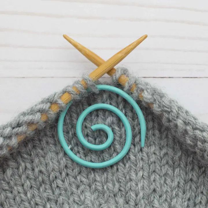 Colorful Spiral Cable Needle, Color: Teal