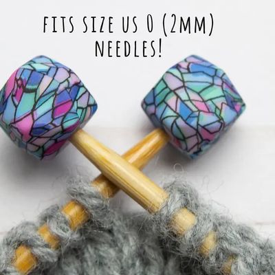 Stitch Stopper - Stained Glass Hexagon - *Small Hole*