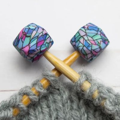 Stitch Stopper - Stained Glass Hexagon - *Small Hole*