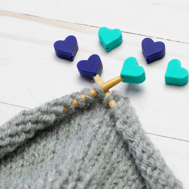 Stitch Stoppers - Blue and Green Hearts