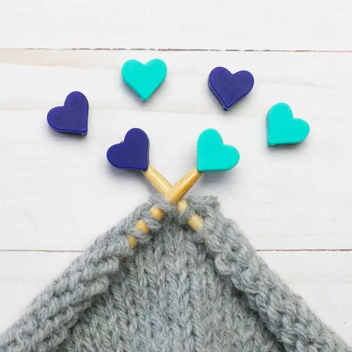 Stitch Stoppers - Blue and Green Hearts