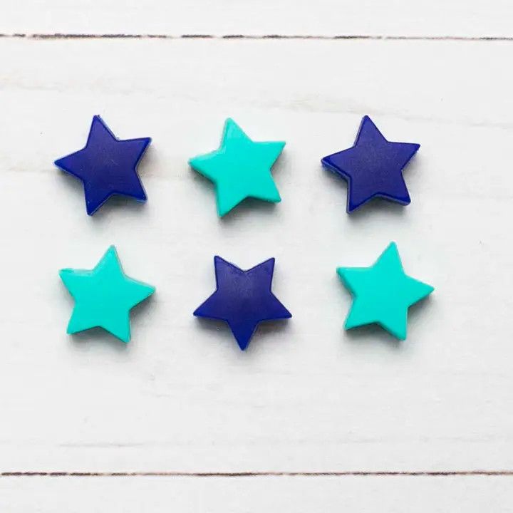 Stitch Stoppers - Blue and Green Stars