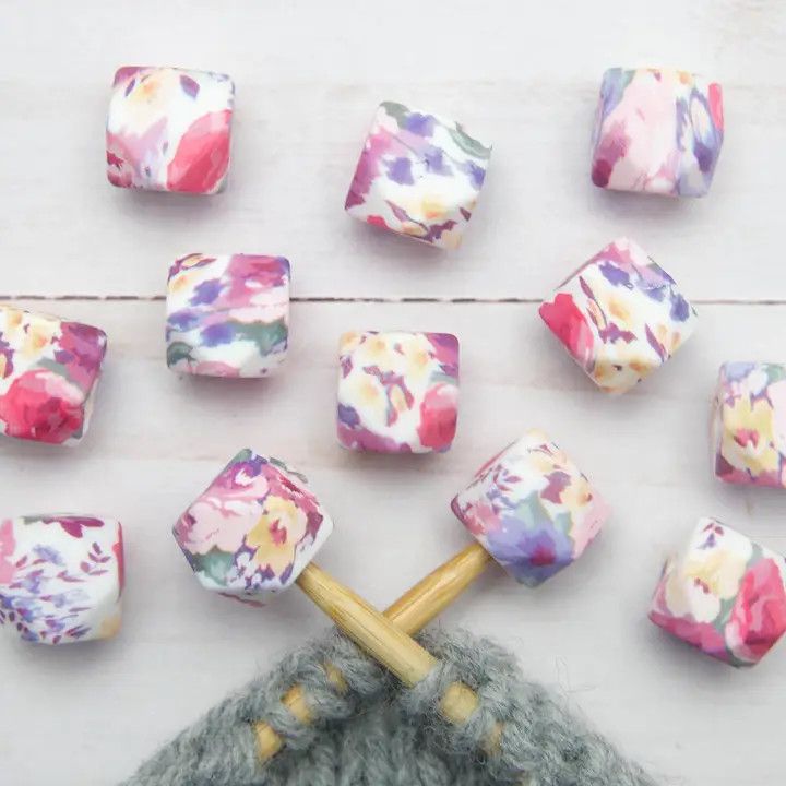 Stitch Stoppers - Mauve Floral Hexagon