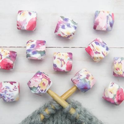 Stitch Stoppers - Mauve Floral Hexagon