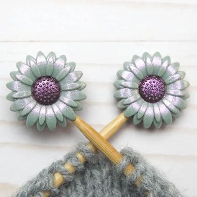 Stitch Stoppers - Shimmer Daisy - Grey