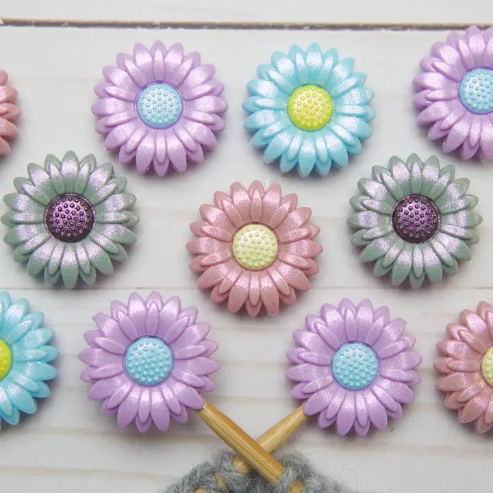 Stitch Stoppers - Shimmer Daisy - Grey