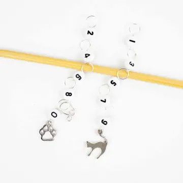 Cat Lovers Odd/Even Knitting Row Counter Set - Medium (up to US needle/H hook)
