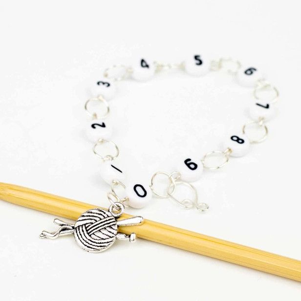 Yarn Ball Circle Chain Row Counter - Small (up to US 4 needle/E hook)