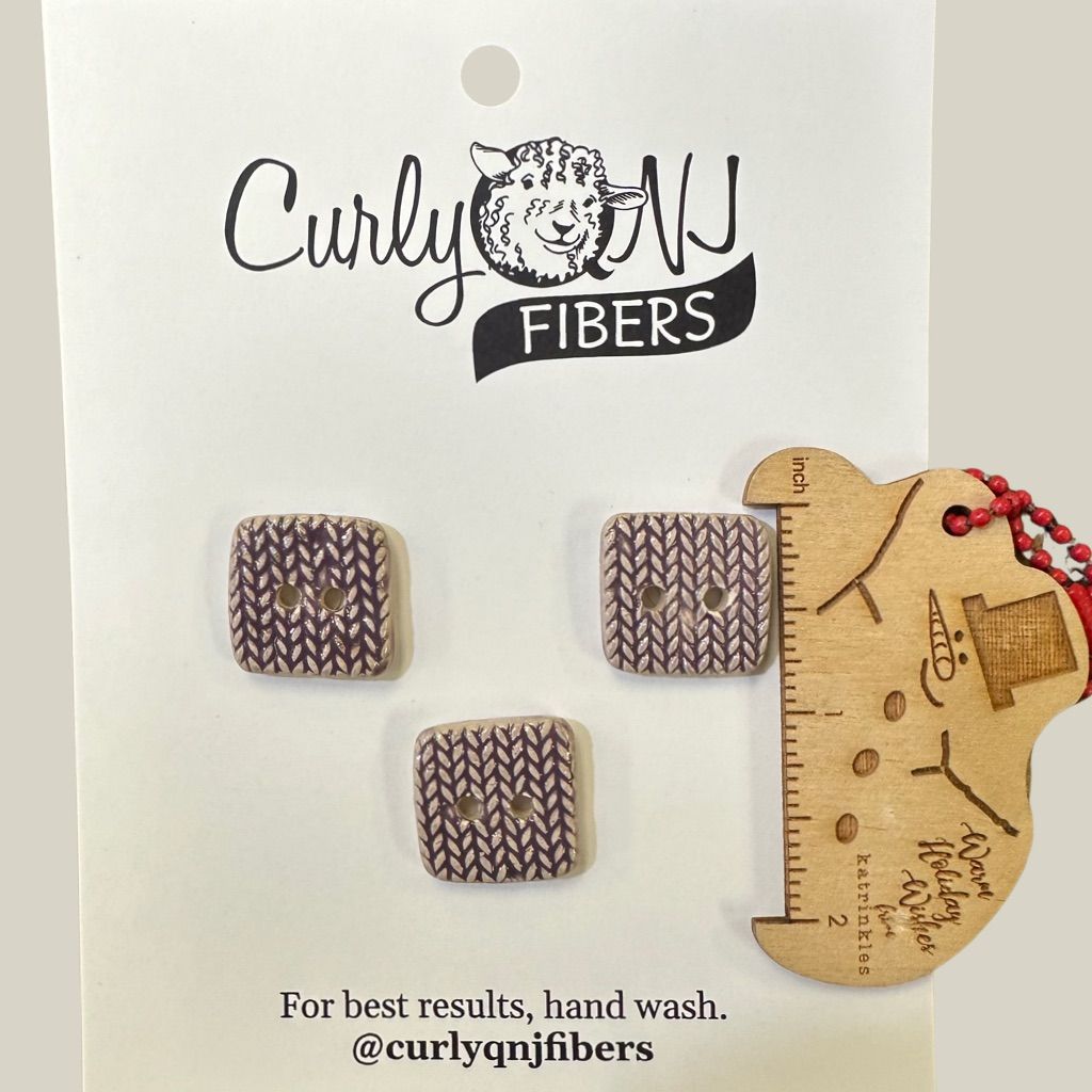Curly Q Fibers Ceramic Buttons