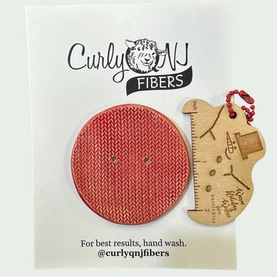 Curly Q Fibers Ceramic Buttons