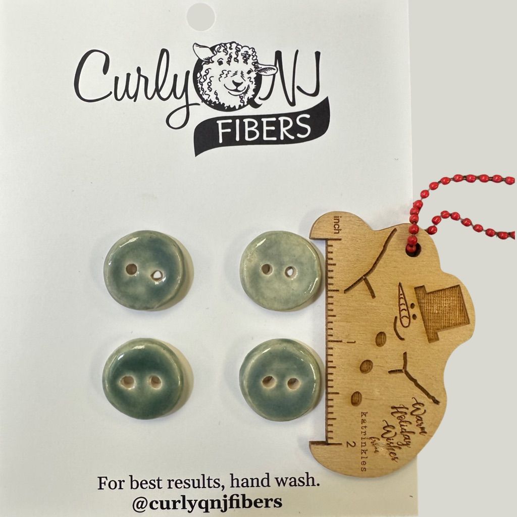 Curly Q Fibers Ceramic Buttons