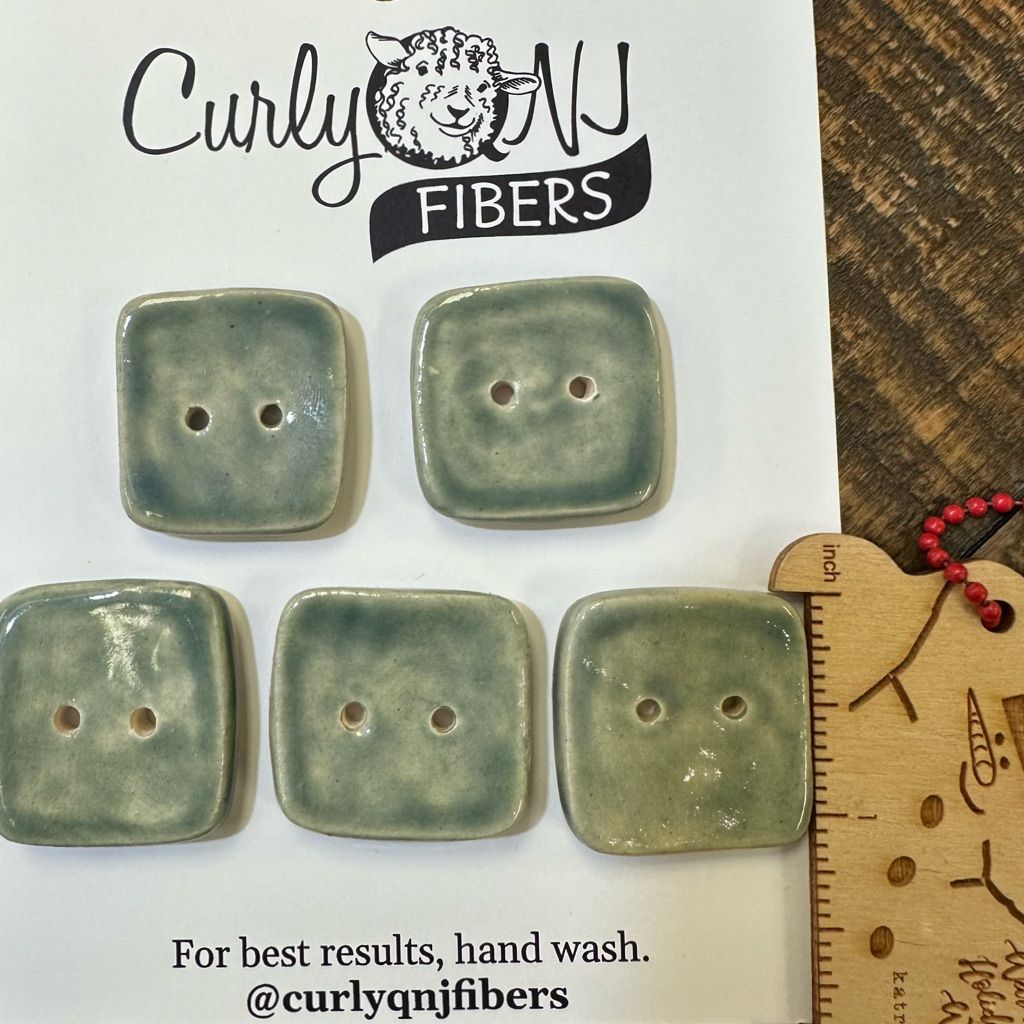 Curly Q Fibers Ceramic Buttons