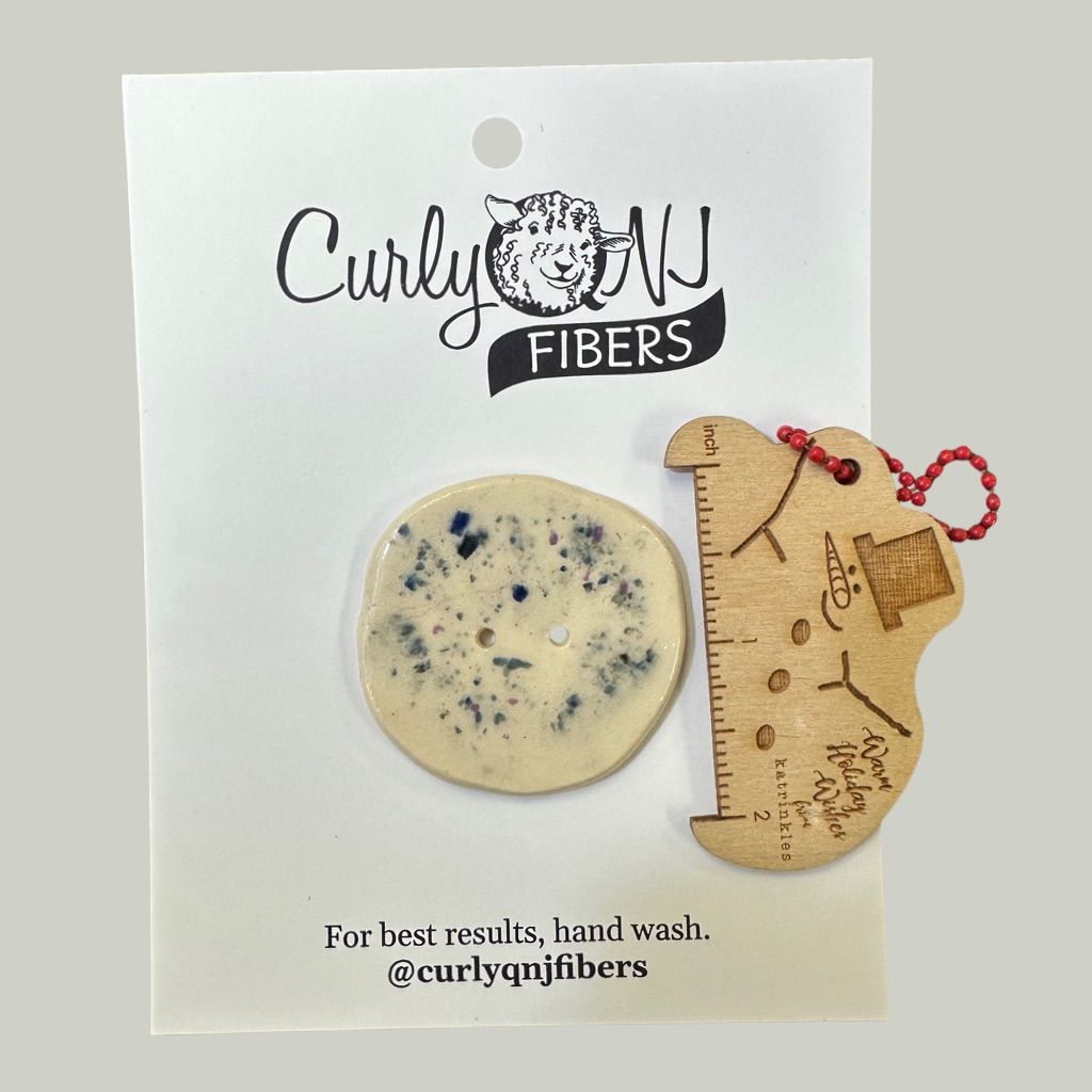 Curly Q Fibers Ceramic Buttons